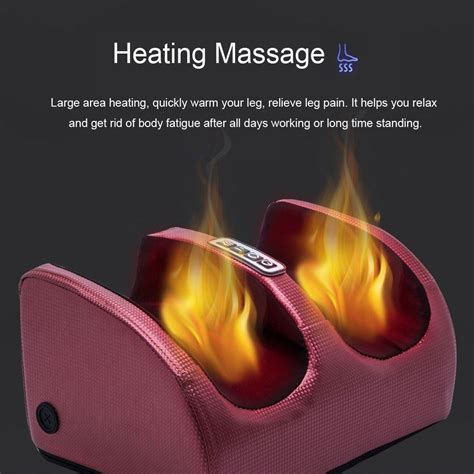 Electric Foot Leg Massager Shiatsu Therapy Infrared Heating Calf Leg Kneading Roller Relax Deep