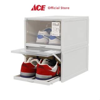 Jual Ace Stora Kotak Sepatu Sliding Putih Shoe Box Storage Container