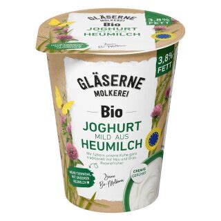 Gläserne Molkerei GM Heumilchjoghurt 3 8 Fett Bio 400g ekomark