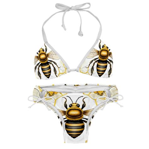 Starry Bees In The Sky Women S Swimsuit Bikini Set Detachable Sponge Adjustable Strap Two