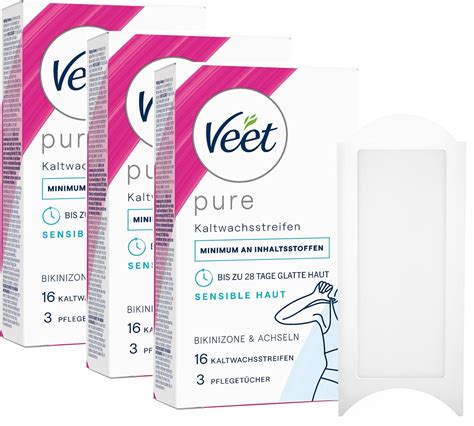 Veet Cold Wax Strips With Easy Gelwax Technology For Bikini Armpits X Pieces Smooth