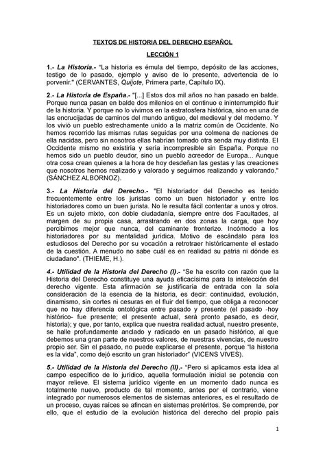 Textos Historia del Derecho Español 2021 2022 TEXTOS DE HISTORIA DEL