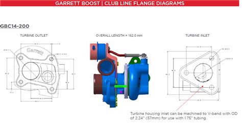 Full Race Garrett Club Line GBC14 200 34mm Turbocharger