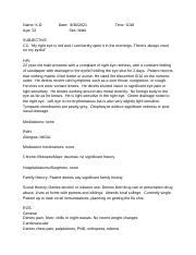 SU NSG W A Toussaint B Docx Name K D Age Date Sex Male Time