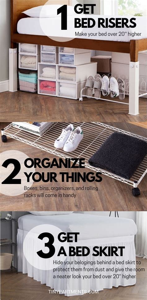 Easily Increase Storage Space In Your Bedroom Or Dorm Room Using Bed