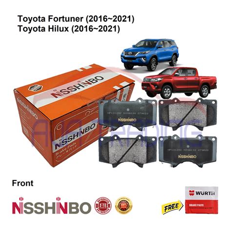 Genuine Nisshinbo Front Brake Pads For Toyota Hilux 2016 2022 Toyota