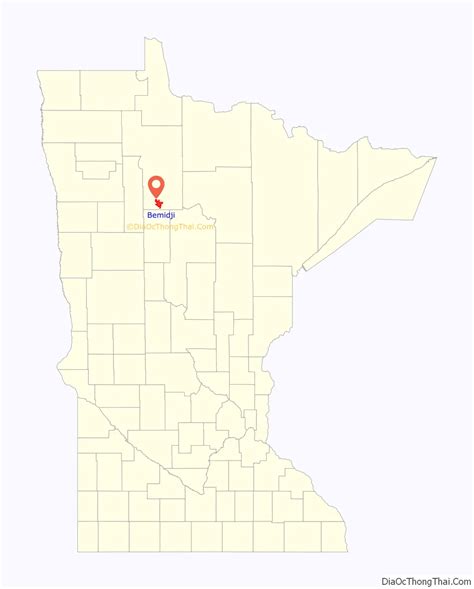 Map of Bemidji city - Thong Thai Real