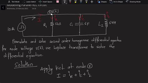 Modelling Of Parallel Rlc Circuit Youtube