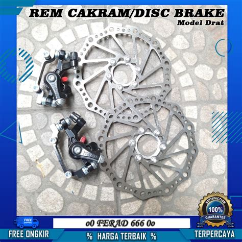 Jual Rem Cakram Set Untuk Sepeda Disc Brake Set Mekanik Model Drat