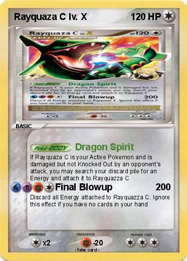 Pokémon Rayquaza C Lv X 28 28 Dragon Spirit My Pokemon Card