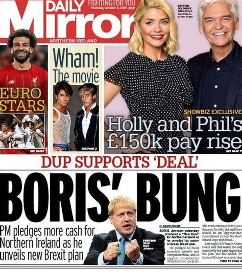 Ni Newspaper Headlines Brexit Plan Leaves Unionism At War Bbc News