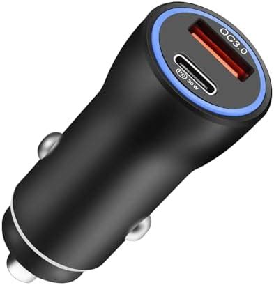 Hoppac Caricabatterie Auto Caricatore Presa Usb C Fast Charge Doppia