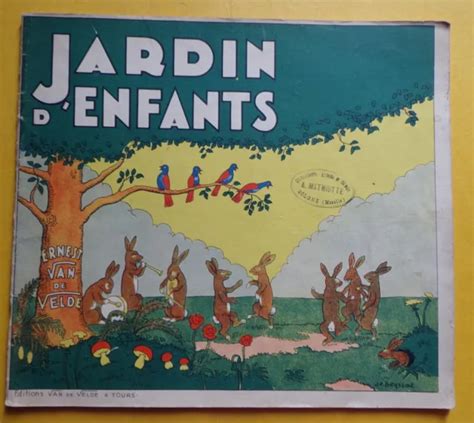 Album Ancien Chanson Partition Jardin D Enfants Van De Velde Piano Et