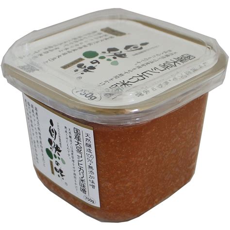 自然の味そのまんま 国産大豆コシヒカリ米味噌 750g