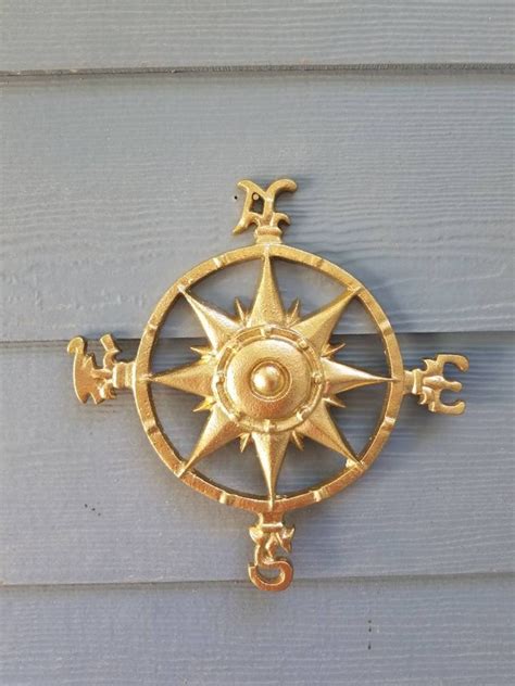 Cast Iron Compass Rose Wall Decor Coastal Decor Etsy