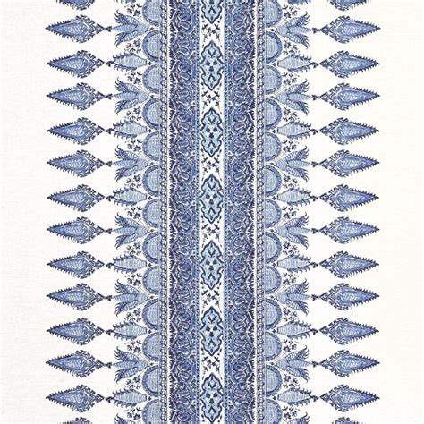 Indienne Collection Thibaut | Large Stripe Design | Royal Blue Interiors