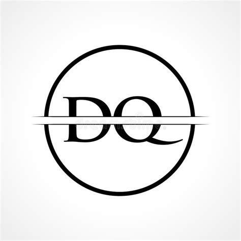 Initial Dq Letter Logo Design Vector Template With Black Color Dq Logo