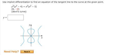 Solved Use Implicit Differentiation To Find An Equation Of Chegg