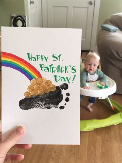 St Patricks Day Footprint Art This Is The Perfect Diy Craft To Do