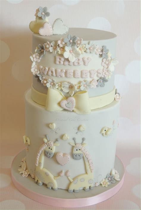 Twin Baby Shower cake - Decorated Cake by Shereen - CakesDecor