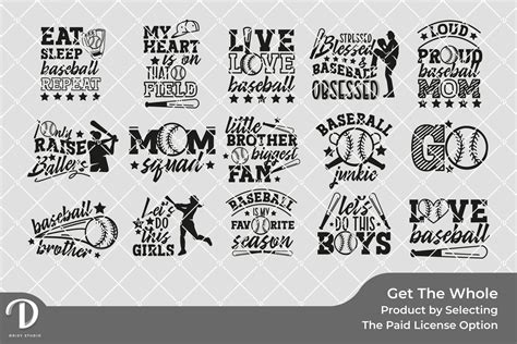 Baseball Family SVG Set - Baseball Quotes SVG - Drizy Studio