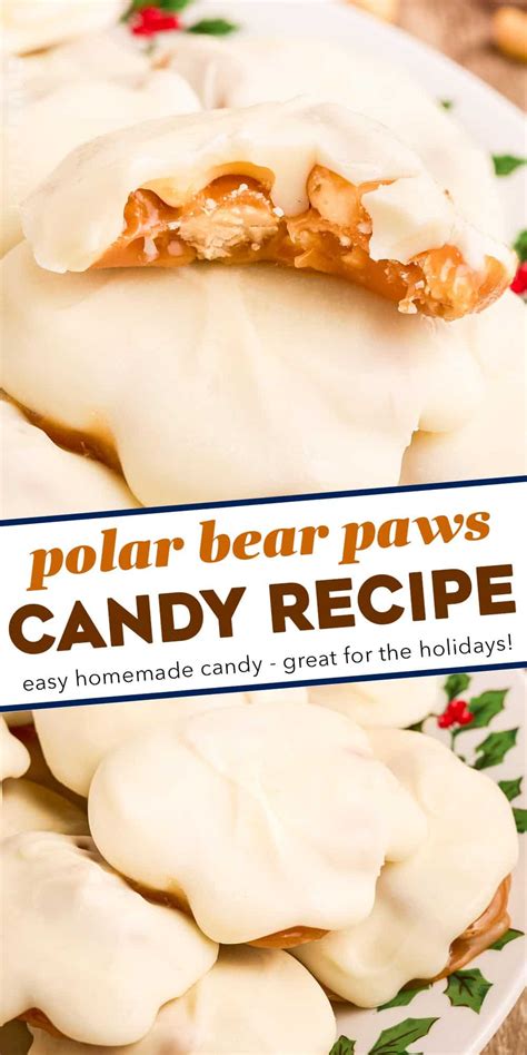 Polar Bear Paws Candy Recipe - The Chunky Chef