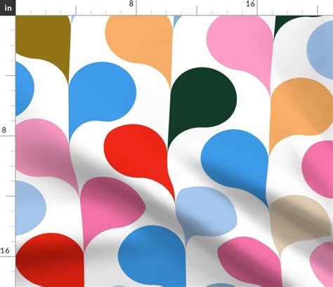 Preppy Speech Bubble Geometric Wallpaper Fabric Spoonflower