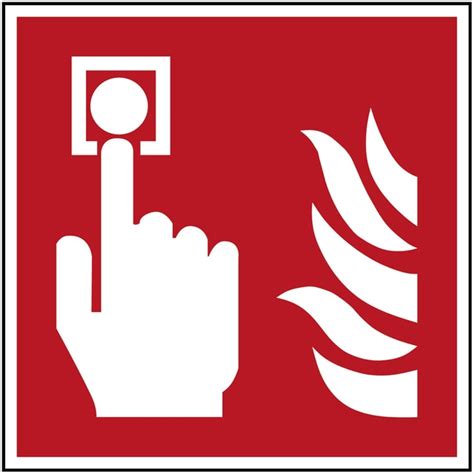 Brady Laminated Polyester Iso Safety Sign Fire Alarm Call Point