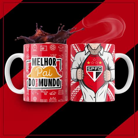 Caneca Pai Torcedor São Paulo Mart Digital Gráfica Rápida Online