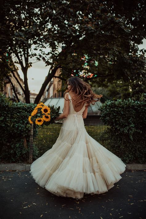 NUDE Tulle Wedding Gown Beige Color Tulle Wedding Dress Etsy
