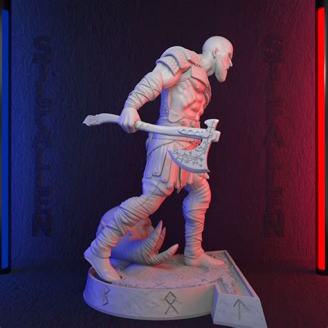 Kratos God Of War 3d Printable Stl File Instant Download Fast And Easy