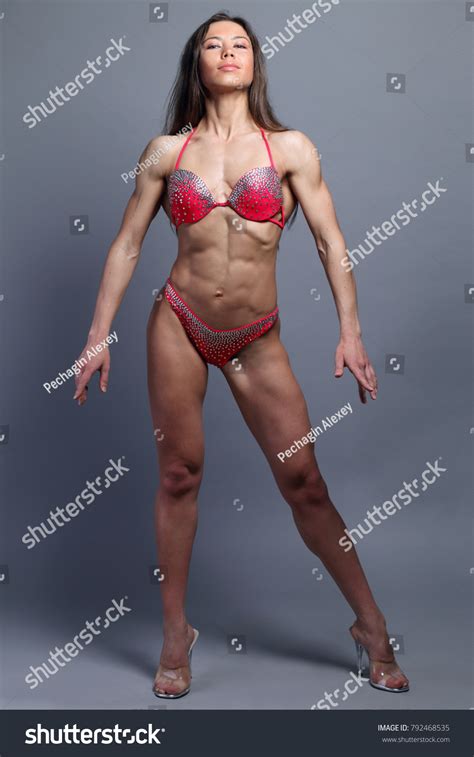 Brunette Girl Fitness Model Swimsuit Stock Photo 792468535 Shutterstock