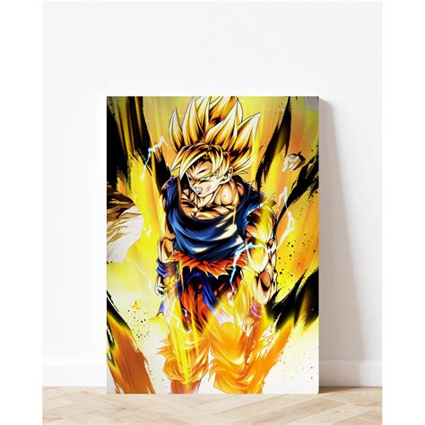 Quadro Decorativo Dragon Ball Goku Super Saiyajin Mdf X Cm