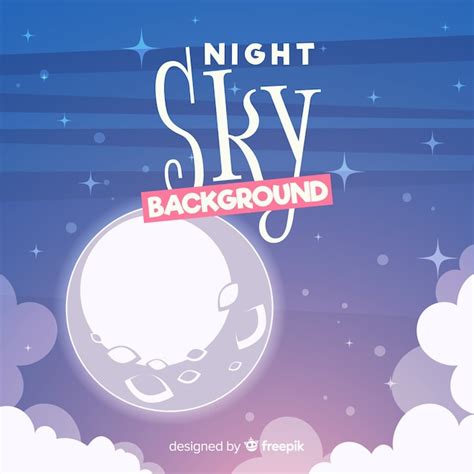 Free Vector | Cartoon night sky background