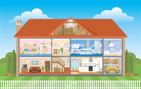 Cutaway House Stock Clipart Royalty Free FreeImages