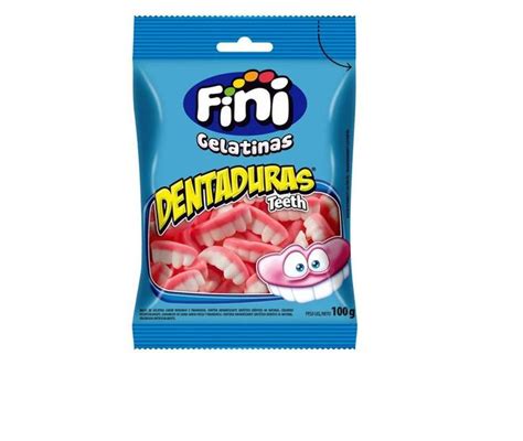 Bala De Gelatina Dentaduras Fini Pacote 90g Bala De Gelatina