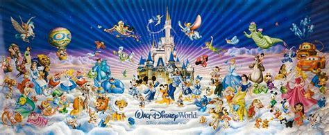 Disney Characters Poster Disney Character Art Disney Posters Art