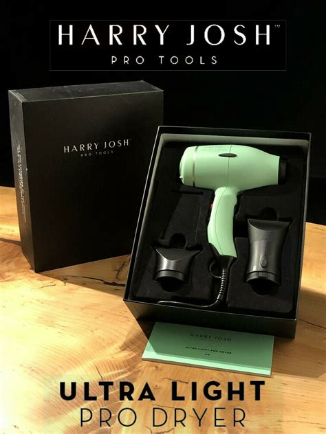 Harry Josh Pro Tools Pro Dryer 2000 Mint Green Black Hair Salon