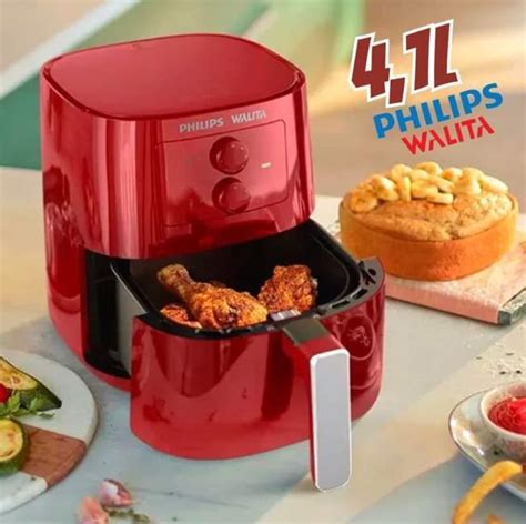 Fritadeira El Trica Airfryer Philips Walita Vermelha W Ri