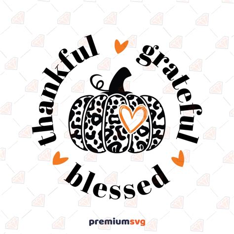 Thankful Grateful Blessed SVG Cut File PremiumSVG