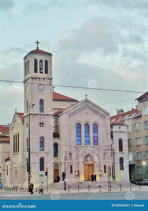 Cathedral At Marijin Dvor In Sarajevo Editorial Photo Image Of Stones