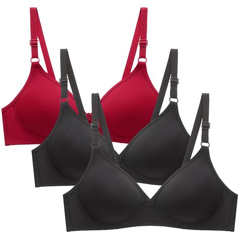 Mallwal Plus Size Bra Women Convertible Bra Feature V Neck Soft Bra Style W 226 Red M