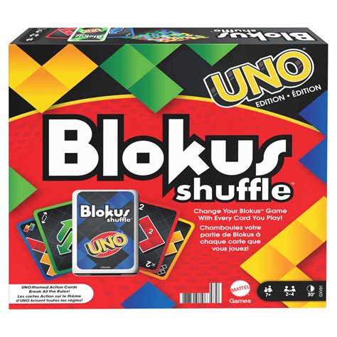 Blokus Shuffle UNO Strategy Board Game, Original Deck Set for Kids ...