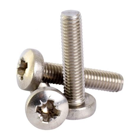 A Stainless Steel Pozi Pan Head Machine Screws Bolt Base