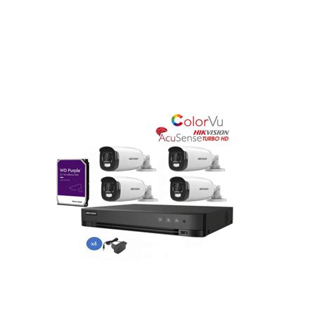 Kit Videosorveglianza Acusense Hikvision Dvr Canali Con Telecamere