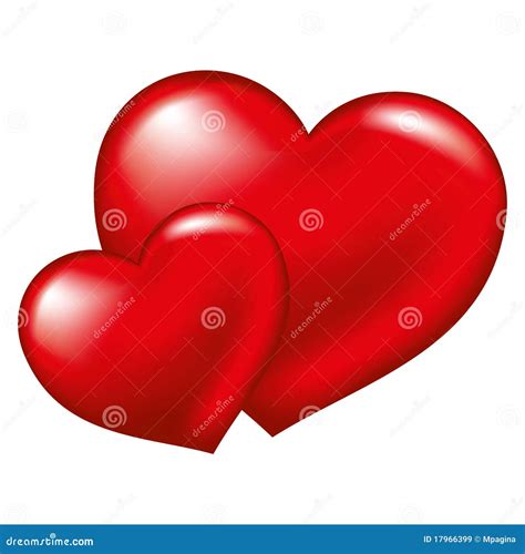 Two Red Heart, Symbol Of Love Royalty Free Stock Images - Image: 17966399