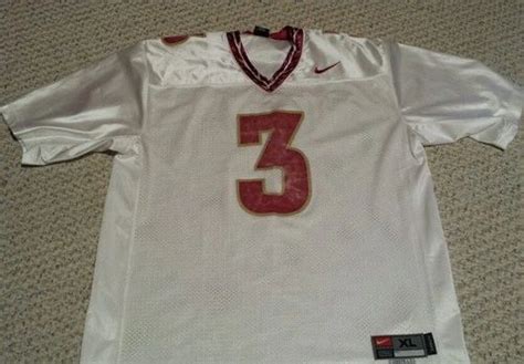 #3 EJ MANUEL Florida State Seminoles NCAA QB White Throwback Jersey ...