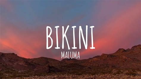Maluma Bikini Letra Lyrics Youtube