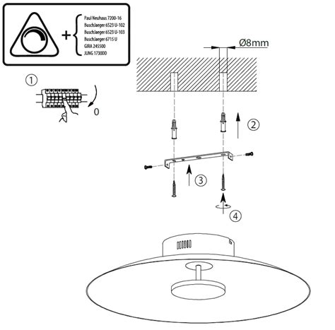 Paul Neuhaus Led Ceiling Light Instruction Manual