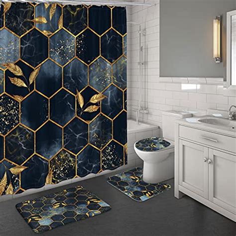 Best Navy Blue And Gold Bathroom Accessories